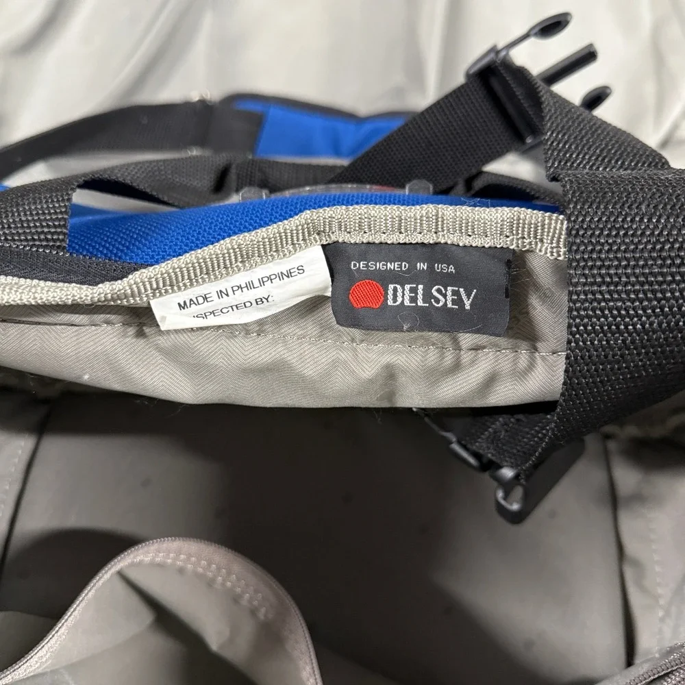 DELSEY Blue Travel Duffel Bag Carry On Shoulder Strap Luggage‎ Weekender